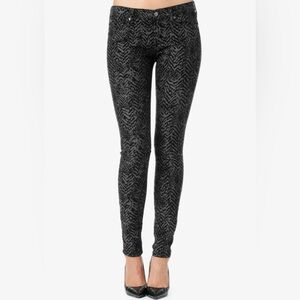 7 For All Mankind The Skinny Jacquard Jeans - zebra print design. Sz 28
